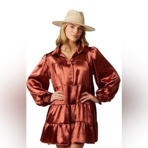 Country Gorgeous Dress w/ Pockets in Bronze NWT
